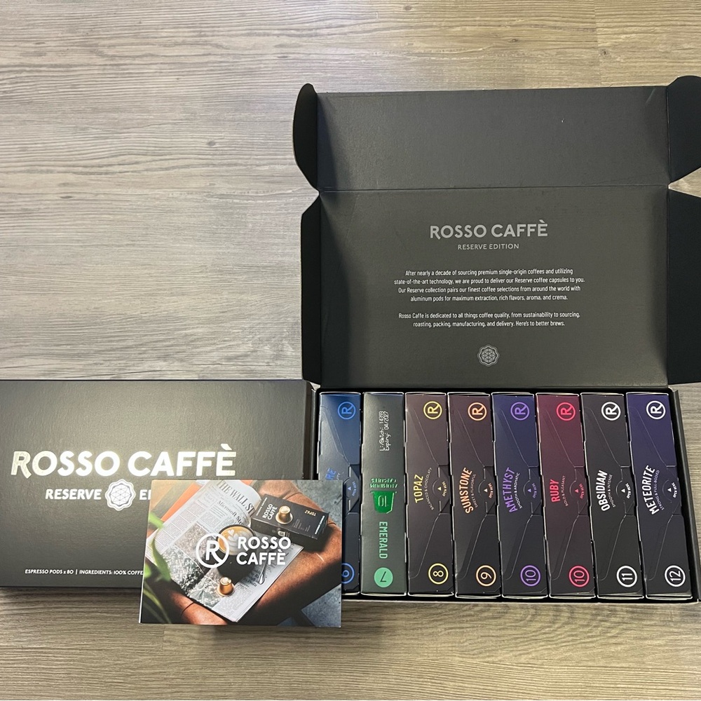 ROSSO CAFFÈ Espresso Coffee Pods for Nespresso Original Machines - 80 Capsules